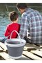 3 PCS Foldable Gray Plastic Buckets, Multifunctional Foldable Set, Fishing bucket, Laundry Bucket, Watering Bucket, 3L(0.79 Gallon) ﻿ - 6