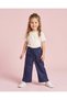 Girls Navy Wide-Leg Trousers - 2