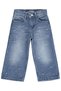 Civil girl's embroidered jeans | denim embroidered | school, nursery, and everyday wear - blue