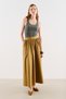 Technical Fabric Ruched Skirt Camel - 3