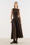 Technical Fabric Ruched Skirt Brown - 4