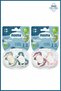 4-Piece Clown & Butterfly Silicone Pacifier Set - Soft Pacifier with Orthodontic Storage Container Gift 18+ Months