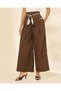 Women Brown High-Rise Wide-Leg Trousers
