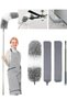 11PCS Extendable Microfiber Duster Kit, 80-250cm Telescoping Cleaning Duster with Bendable Head, Washable Dust Brush for Ceiling Fan, Blinds, Furniture, Cobwebs, Car Interior - Reusable Dusting Tools - 6