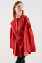 Red Tunic with Ribbed Detail and Belt - 3