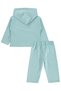 Hallwo Printed Hoodie Set for Ages 2-5 - Green - 3