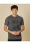 Men Charcoal Graphic T-Shirt