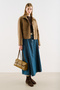 Front Buttoned Short Suede Jacket Milk Brown - 6