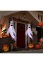 1 Pieces Halloween Hanging Glowing Ghost Windsocks Flag，47 Inch Halloween Ghost Wind Socks Wind Flags with LED Light Halloween Decorations for Home Yard Indoor Outdoor Decor Party Supplies - 6