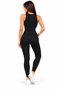 Women's Three-Piece Set Round Neck Sleeveless Blouse Open Front Long Cardigan Elastic Waist Leggings Pants Woven Detail Soft Textured Stylish Casual Black Knitwear Set - 6