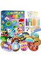 Rock Painting Kit for Kids Glow In The Dark Rock Set DIY Arts Crafts Toys for Kids Birthday Party Gifts Toys Creative Fun Activities Art Kit with 12 Rocks, 6 Metallic, 6 Standard, 5 Glow In The Dark - 2