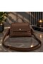 Women's Brown 2-Compartment Shoulder Bag - 3