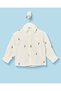 Infant Boys White Embroidered Shirt