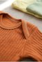 3-Piece Long Sleeve Ribbed Baby Bodysuit Set 100% Cotton Snap Fastener Bodysuit – Yellow, Green, Tile - 3