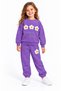 39710-26 Girl's Daisy Appliqué Make a Smile Sweatshirt and Sweatpants 2-Piece Set 3-6 Years - 2