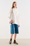 High Collar Long Sleeve Tshirt Ecru - 2