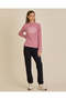 Senior Girls Pink Heart Graphic Ribbed Top - 5