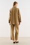 Draped Double-Collar Shirt in Camel - 5