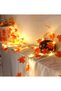 Maple Leaf Lights, Thanksgiving Decorations for Home, Leaves Garland with Lights, Total 32.8Ft 100LED Fall Leaf Decor String Lights, Thanksgiving Christmas Halloween Decorations Indoor Outdoor