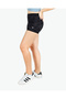High Waisted Skinny Black Camo Shorts - Camo - 2