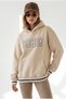 Women's Stone Soft Textured Embroidered Stripe Detailed Sweatshirt Swt-19000817 - 3