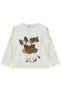 Girls Printed Sweatshirt for Ages 2-5 - Ecru