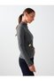 Anthracite Melange Accessory Detailed Stand Collar Soft Touch Blouse - 2