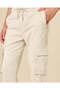 Men White Plain Cargo Pants - 4