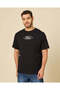 Men Black Car Graphic T-Shirt