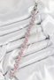 Brass Pink Zircon Stone Circle Baguette Model Silver Color Vip Series Women's Bracelet - 2
