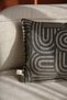 Ritmo Gray Throw Pillow Cover (30X50) - 2