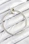 Brass Charm Zircon Stone Crown Model Silver Color Women's Bracelet - 2