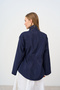 Women's Double Button Detail Cupra Jacket Navy Blue - 8