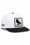 Black-White Hip Hop Hat with Crow Logo