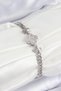 Brass Zircon Stone Clover Model Silver Color Women's Bracelet