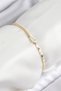 Brass Zircon Stone Drop Model Crush Chain Gold Color Women's Bracelet