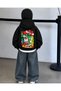 Snow Masked Balaclava Cartoon Printed Ninja Kids Hoodie Sweatshirt