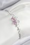 Brass Zircon Stone Butterfly Model Silver Color Women's Bracelet