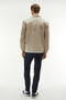 Men's Beige Color Zippered Casual Jacket - 4