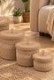 Luppo Stripes Series 4-Piece Premium Jute Basket Set |   Striped Vegan Home & Bathroom Organizer - 3