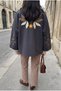 Smoked Embroidered Vintage Cashmere Jacket - 2