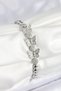 Brass Zircon Stone Butterfly Model Silver Color Women's Bracelet