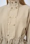 Women's Double Button Detail Cupra Jacket Green - 6