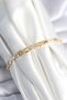 Brass Gold Color Zircon Stone Women's Bracelet - 2