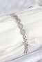 Brass Zircon Stone Oval Model Silver Color Women's Bracelet