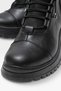 Women's Lace-Up Zippered High-Heel Boots Black - 3