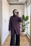 Women's Cross-Piping Detailed Slit Tunic 73 cm