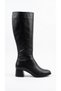 Black Women's Heeled Boots 203.07.222 - 3