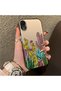 حافظة هاتف بنمط الصبار متوافقة مع iPhone XR، مصنوعة من الأكريليك الصلب مع حواف من السيليكون - 2