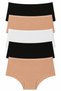 Women's Panties 5 Pack High Waist Cotton Lycra Black White Skin - 2